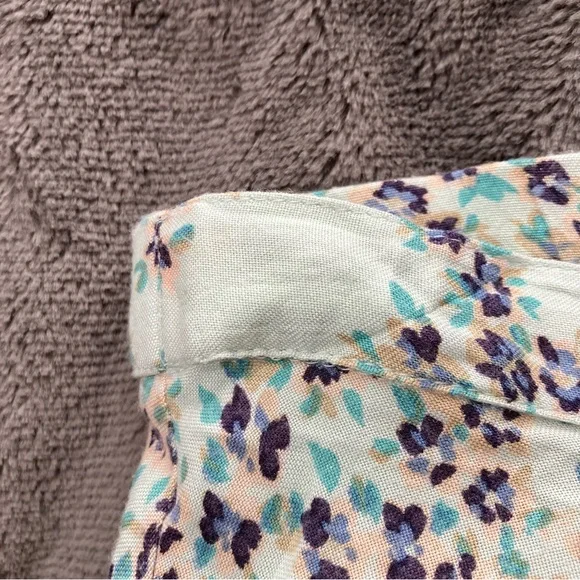 Kimchi Blue - SMALL- A-Line Skirt with Floral Pattern Urban Outfitters Zip Rayon - Picture 6 of 9